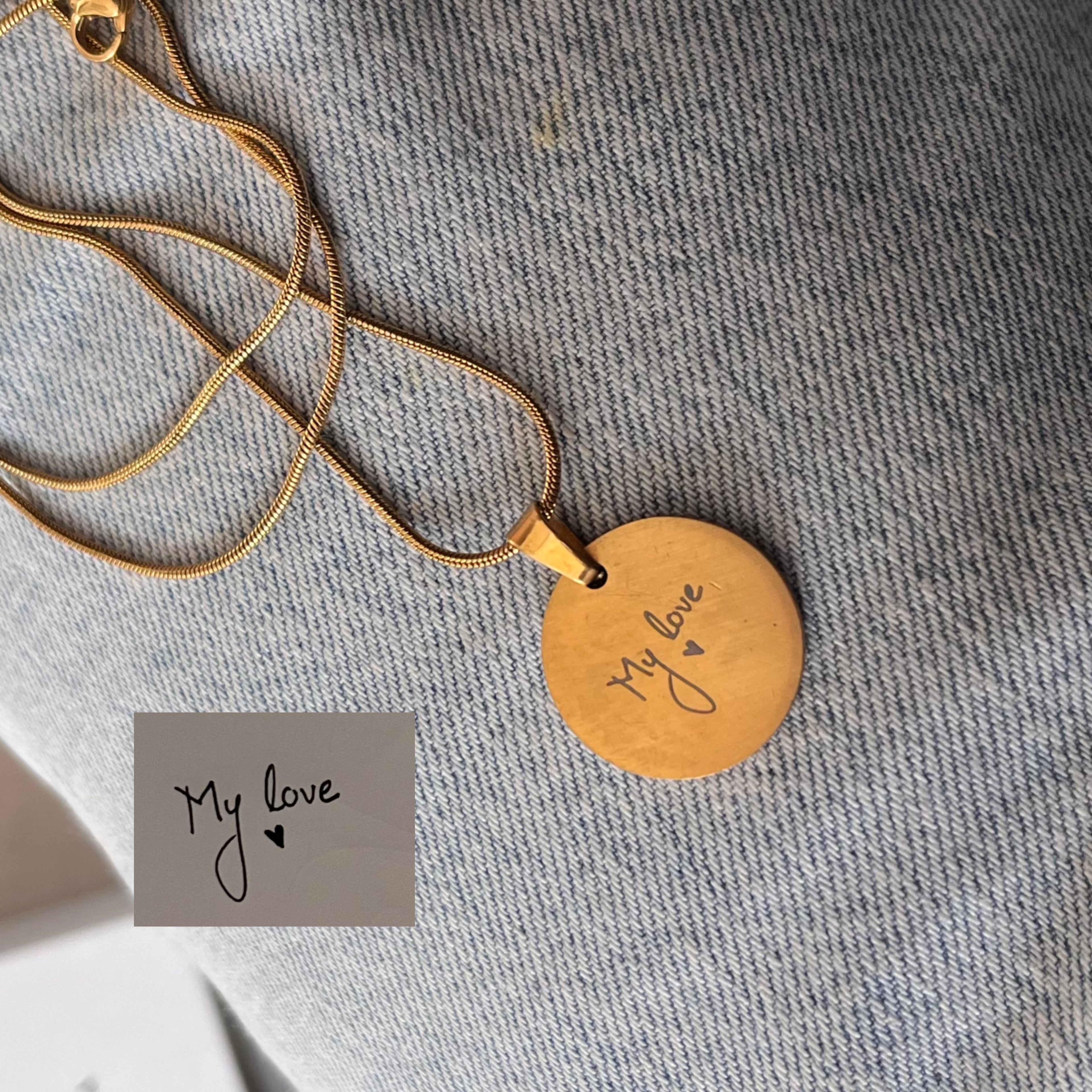 Handwriting necklace